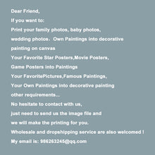 Charger l&#39;image dans la galerie, Peinture sur toile imprimée personnalisée avec votre Photo, affiche en toile, cadeau personnel, figurines d&#39;animaux personnalisées, photos, imprimés de décoration de maison