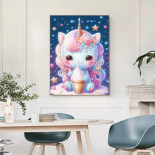 Load image into Gallery viewer, 5d Cartoon Diamond Painting Cross Stitch Kit Cat Ice Cream Diamond Mosaic Embroidery Suitable for Children DIY Gift Home Decor