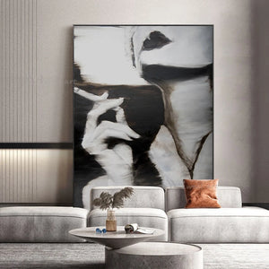 New 100% Hand Painted Oil Painting Wall Art Canvas Lonely Woman Light Luxury Decorative Mural for Living Room Bedroom Bar Hotel
