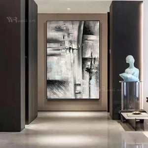 Nordic Abstract Decorative Painting Wall Art Poster Handmade Canvas Oil Painting Hanging In Living Room Porch Hotel Restaurant