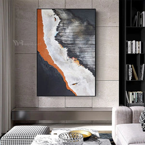 Abstract Painting Poster Nordic Gray Wall Art Picture Interior Decor Handmade Oil Painting On Canvas For Living Room Entrance