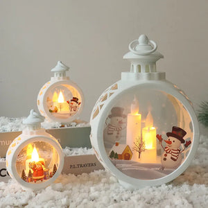 2024 neue Jahr Party Decor Liefert LED Santa Schneemann Wind Laterne Ornamente Weihnachten Kind Geschenk Weihnachten Dekoration für Home Navidad