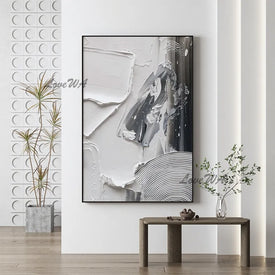 Moderna trama astratta Dipinti su tela acrilica Decorazione della parete Immagine Arte 100% dipinto a mano Ultimo disegno Pittura a olio Nave libera