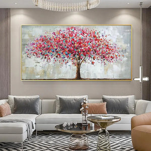 Arthyx, pintura al óleo de paisaje de árbol grande pintada a mano sobre lienzo, arte de pared abstracto moderno, imagen para sala de estar, decoración del hogar