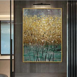 New Custom Oil Painting Wall Art Hanging Poster Handmade Canvas Mural Modern Abstract Money Tree Image For Home Hotel Decoration