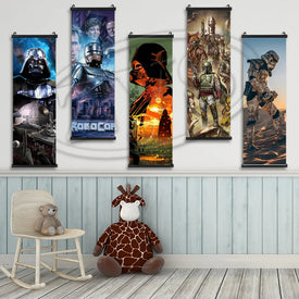 Movie Canvas Painting Star Wars Boba Fett Poster Classic Wall Picture Hanging Scrolls Cuadros Living Room Home Decoration Mural
