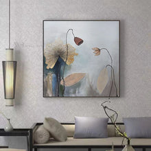 Charger l&#39;image dans la galerie, Home Aesthetics Decorative Poster Handmade Oil Painting Abstract Wall Art 3D Texture Flower Living Room Bedroom Restaurant Mural