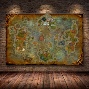 Unframed The Poster Decoration Painting of World of Warcraft 8.0 map on HD Canvas  canvas painting wall art canvas