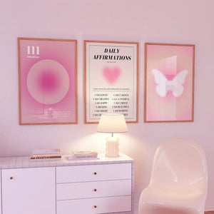 Engel Anzahl Farbton Gradient Aura Energie Geheimnis Wand Kunst Leinwand Malerei Nordic Poster Drucke Wand Bilder Für Wohnzimmer Dekor