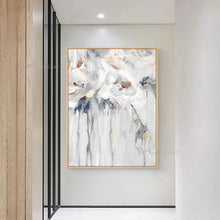 Laden Sie das Bild in den Galerie-Viewer, Wall Art Decor Canvas Picture Abstract Flowers Image Handmade Oil Painting Acrylic Hanging Poster Living Room Bedroom Restaurant