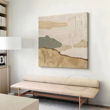 Carica l&#39;immagine nel visualizzatore della Galleria, Nordic Modern Abstract Misty Rain Landscape Painting  Pure Handmade Oil Painting Home Decoration Hotel Bedroom Living Room Mural