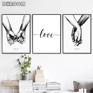 Póster en lienzo con estampado minimalista de amor para pared, cuadro con citas de amor, estilo nórdico, blanco, para decoración para sala de estar