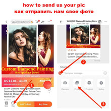 Carica l&#39;immagine nel visualizzatore della Galleria, Foto personalizzata fai da te pittura diamante regalo fatto a mano 5D kit ricamo diamante pieno mosaico diamante decorazioni per la casa regali commemorativi