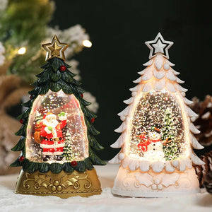 Luz de noche navideña, lámparas de viento con lentejuelas, decoración navideña para el hogar, habitación, adornos navideños al aire libre, regalo, lámpara con característica de agua de Papá Noel