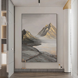 Large Size Wall Decor Oil Painting Handmade Art Canvas Poster Abstract Mountain Image Living Room Bedroom Hotel Custom Picture