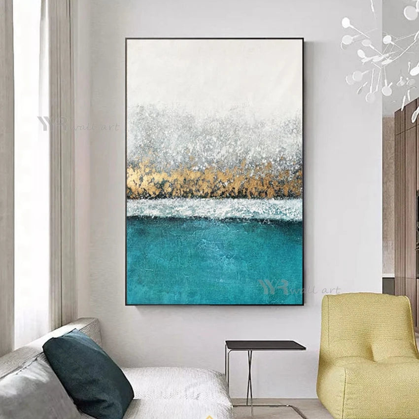 Fine Art Oil Painting Modern Abstract Handmade Canvas Poster Living Room Bedroom Foyer Hotel Light Luxury Decor Hanging Picture