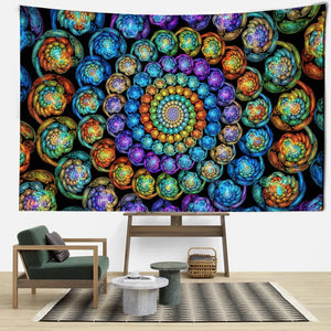 Tapiz de Mandala Tissu Boheme para colgar en la pared, decoración del hogar de Jade 3D, Fondo de sala de estar, alfombra de pared, manta Hippie