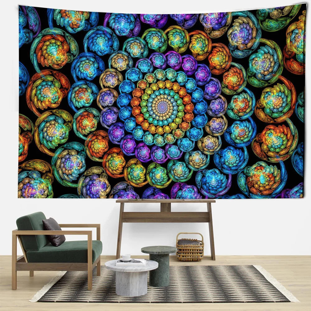 Настенный гобелен Tissu Boheme Mandala, 3D нефритовый домашний декор, фон для гостиной, настенный ковер, ткань, одеяло в стиле хиппи