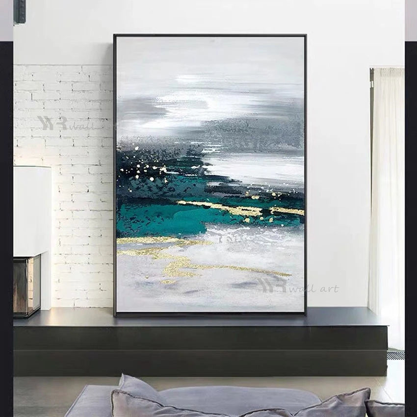 Home Light Luxury Decoration Oil Painting Handmade Canvas Custom Poster Wall Art Modern Abstract Hanging Picture Bedroom Lobby