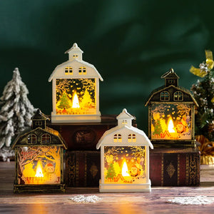 Neues Jahr 2024 Dekorzubehör Weihnachten LED Windlaterne Ornamente Weihnachtsbaum Anhänger für Zuhause Raumdekoration Navidad Noel