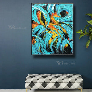 Unique Texture Abstract Wall Oil Painting Pop Art Canvas Decorative Mural Hand Painted Acrylic Poster for Living Room Bedroom