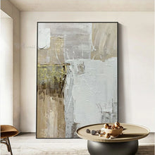 Cargar imagen en el visor de la galería, Custom Handmade Oil Painting Abstract Texture Canvas Art Mural Wall Poster LivingRoom Bedroom Porch Light Luxury Hanging Picture