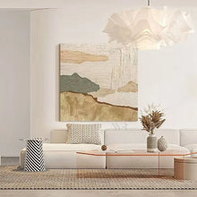 Carica l&#39;immagine nel visualizzatore della Galleria, Nordic Modern Abstract Landscape with Pure Handmade Oil Painting Home Decoration For Bedroom Dining Room Living Room  Sofa Mural