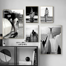 Carica l&#39;immagine nel visualizzatore della Galleria, Donne di lusso senza cornice tela pittura arte decorativa stampa poster immagine casa soggiorno camera da letto decorazione pittura