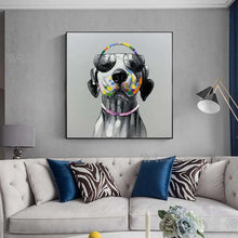 Carica l&#39;immagine nel visualizzatore della Galleria, Kawaii Puppy Cartoon Animal Decoration Acrylic Poster Handmade Canvas Oil Painting Wall Artwork Mural for Kids Room Living Room