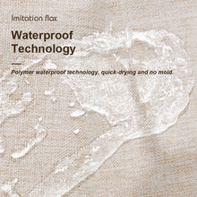 Load image into Gallery viewer, Imitation Linen Shower Curtain with Big Rings Bathroom Waterproof Thick Fabric Bath Curtains Bathtub Large Modern Bathing Cover