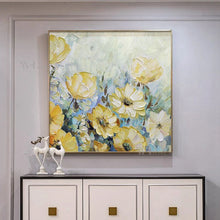 Charger l&#39;image dans la galerie, Home Aesthetics Decoration Mural Abstract 3D Flowers Art Canvas Wall Poster Handmade Oil Painting Restaurant Bedroom Living Room