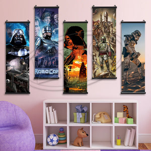 Pintura en lienzo de película Star Wars, póster de Boba Fett, cuadro de pared clásico, rollos colgantes, Cuadros, Mural de decoración del hogar para sala de estar