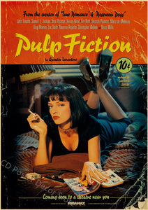 Póster Retro de la serie de películas, impresiones de Pulp Fiction Fight Club Kill Bill, papel Kraft, decoración para cine en casa, Bar, pintura artística de pared