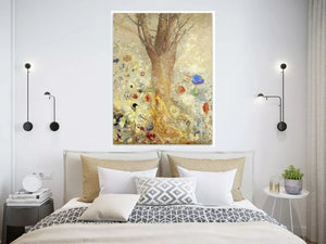 Symbolism Art Famous Canvas Oil Paintings Zen Buddha by Odilon Redon Home Wall Decor Painting for Living Room Wall Hand Painted