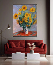 Загрузите изображение в программу просмотра галереи, Bouquet of Sunflowers,1880 by Claude Monet Oil Paintings Replica Handpainted Impressionism Flower Painting on Canvas Wall Decor