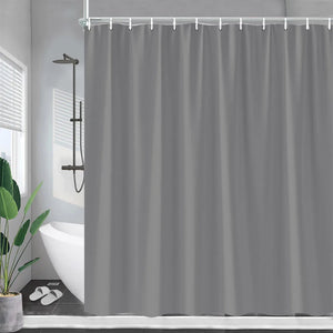 Cortina de ducha de estilo europeo moderno Simple, conjunto de cortinas colgantes de tela de poliéster para baño con diseño de Color azul, púrpura, verde y rojo