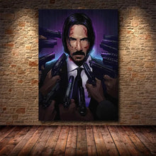 Carica l&#39;immagine nel visualizzatore della Galleria, Figura di film Dipinto su tela Immagini di John Wick Stampe e poster per soggiorno Decorazioni per la casa moderne Cuadros