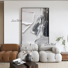 Carica l&#39;immagine nel visualizzatore della Galleria, Moderna trama astratta Dipinti su tela acrilica Decorazione della parete Immagine Arte 100% dipinto a mano Ultimo disegno Pittura a olio Nave libera