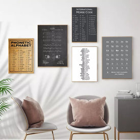 Codice Morse Poster e stampa Moderna e minimalista Wall Art Canvas Painting Immagine in bianco nero per soggiorno Home Decor