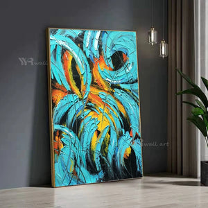 Unique Texture Abstract Wall Oil Painting Pop Art Canvas Decorative Mural Hand Painted Acrylic Poster for Living Room Bedroom