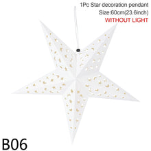 Carica l&#39;immagine nel visualizzatore della Galleria, Grande stella scavata a LED con luce a sospensione per feste, ornamento luminoso con stella 3D, lanterna di carta, decorazione per la casa, lampada per vacanze di nozze