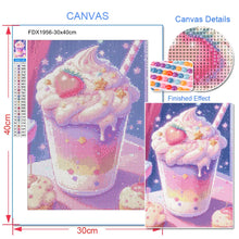 Load image into Gallery viewer, 5d Cartoon Diamond Painting Cross Stitch Kit Cat Ice Cream Diamond Mosaic Embroidery Suitable for Children DIY Gift Home Decor