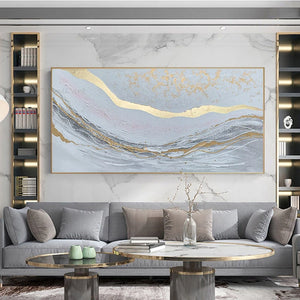 Gold Foil Decorative Painting Handmade Oil Painting On Canvas Wall Art Decor Mural Modern Abstract Pop Aesthetic Hanging Poster