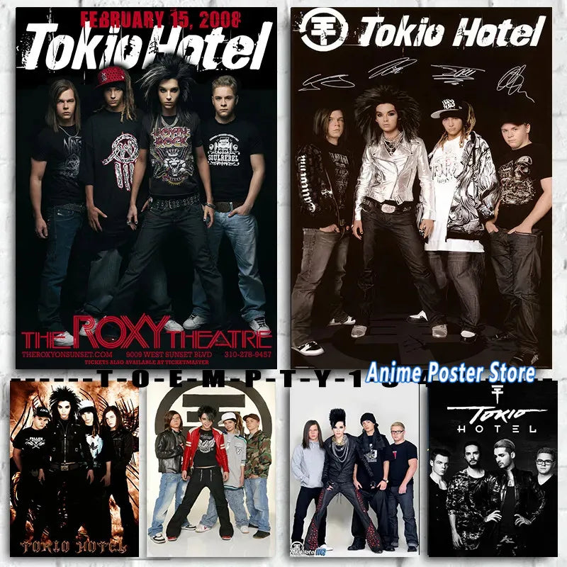 Metal Rock Band T-Tokio Hotel Poster Leinwanddruck Deutschland Rock Band WandKunst Dekor Fans Geschenk Home Bar Ästhetisches Dekor Cuadros