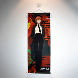 Lienzo en rollo de motosierra de Anime para hombre, Makima Power Denji Aki Mitaka Asa, pintura colgante de pared, decoración del hogar, carteles de Manga de motosierra para hombre