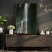 Laden Sie das Bild in den Galerie-Viewer, Abstract Green Picture For Home Decor Handmade Oil Painting On Canvas Wall Art Posters Hotel Decor Living Room Entrance Unframed