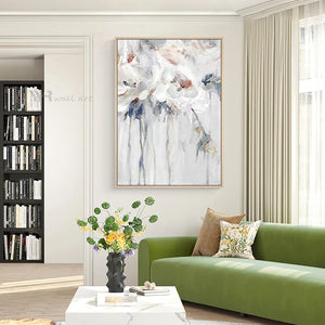 Wall Art Decor Canvas Picture Abstract Flowers Image Handmade Oil Painting Acrylic Hanging Poster Living Room Bedroom Restaurant