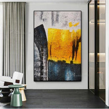 Cargar imagen en el visor de la galería, Handmade Textured Canvas Oil Painting Modern Abstract Decorative Poster for Living Room Sofa Bedroom Porch Hotel Wall Art Mural