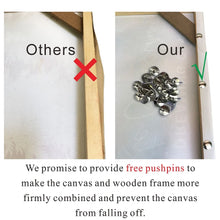 Load image into Gallery viewer, Wooden Pictures Frame For Wall Canvas Frame Diamond Painting Large Size DIY Picture and Poster Wall Frame Pine Composite Decor