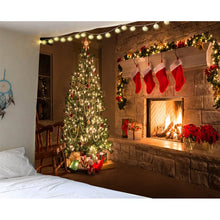 Загрузите изображение в программу просмотра галереи, Рождественская елка настенный гобелен фон ткань украшения фреска полотенце одеяло домашний декор полиэстер гобелены с принтом искусство